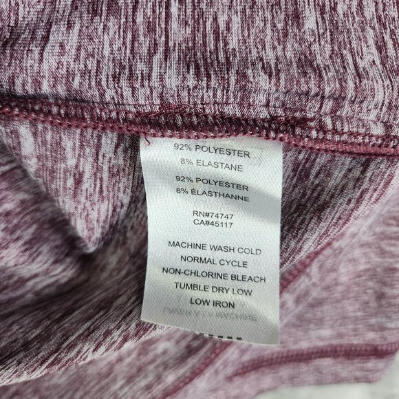 Womens Heather Purple Ascend Active Shirt Long Sleeve 1/2 Zip Mock Neck Size S - Picture 7 of 11